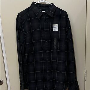 Sonoma Men's Black Plaid Casual Shirt